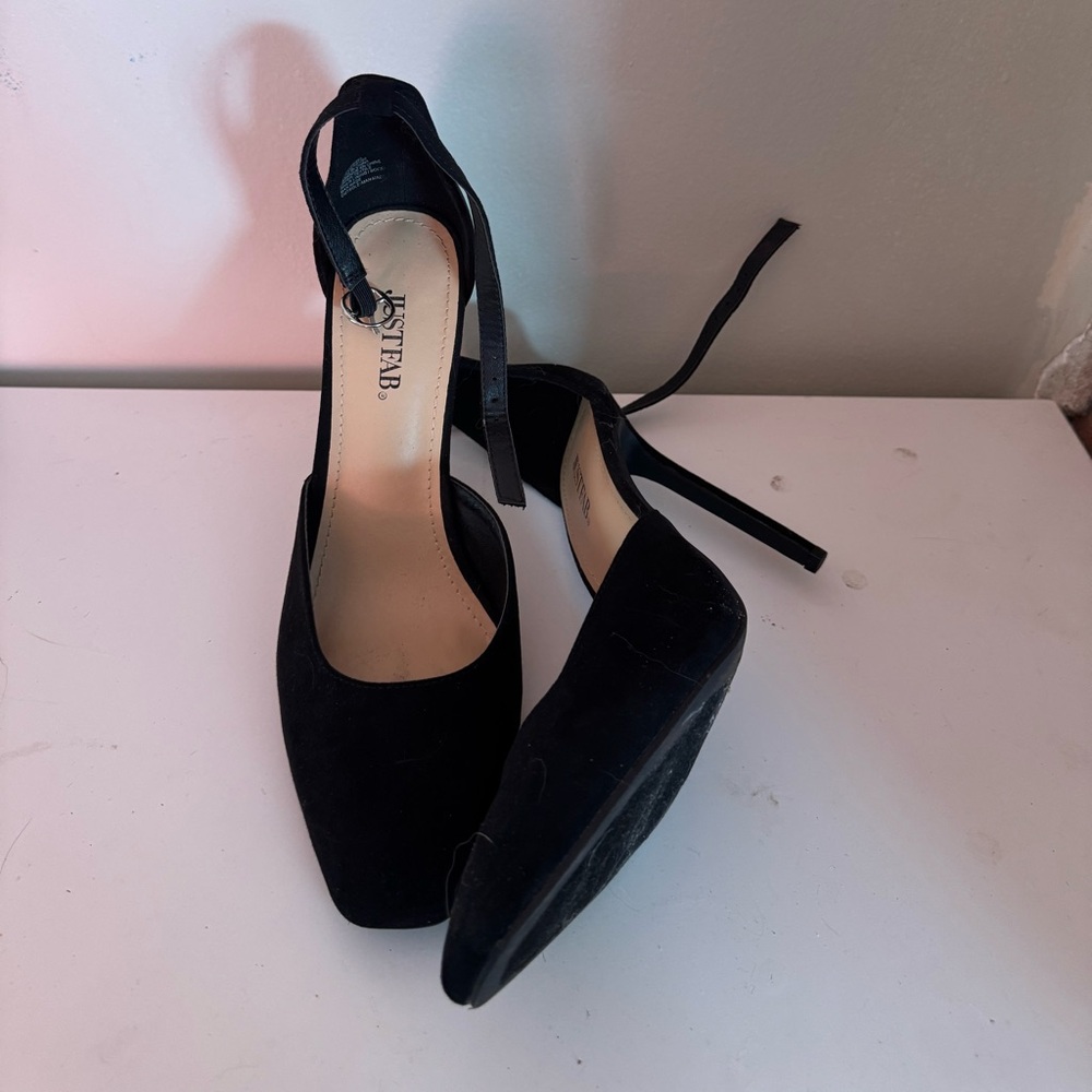 JustFab Black Lost Angel Stiletto Pump